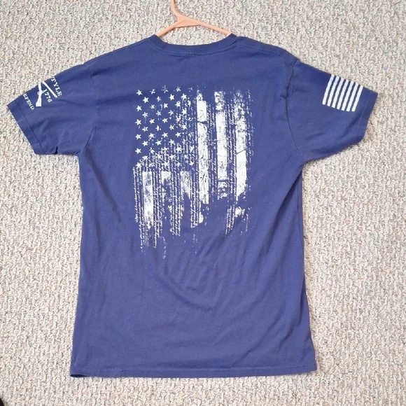 🤫2 For $10 Grunt Style Navy 1776 Graphic Tee - Picture 2 of 3